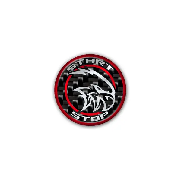 Carbon Fiber Trackhawk Start Button
