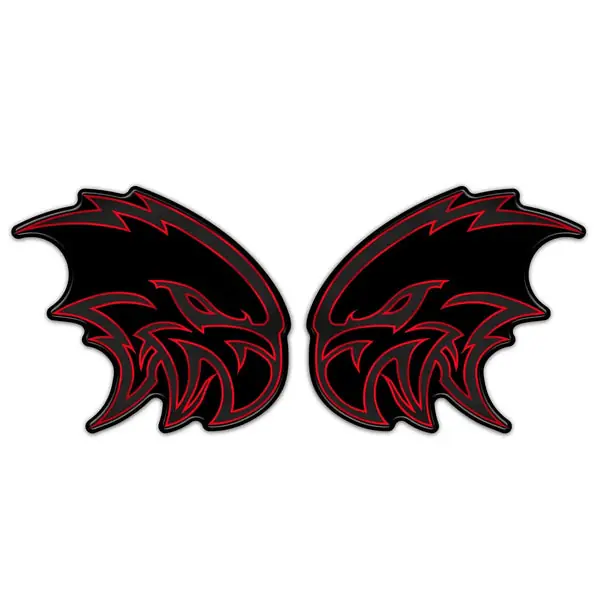 Matte Black Trackhawk Fender Badge