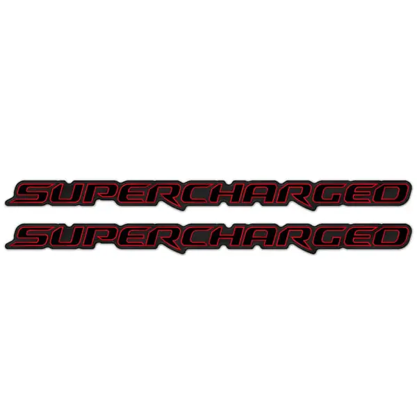 Matte Black Supercharged Fender Badge
