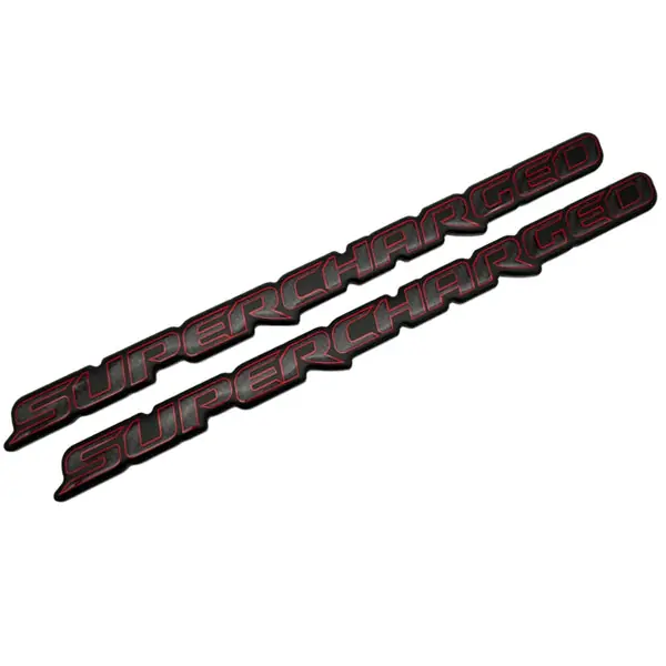 Carbon Fiber Supercharged Fender Badge