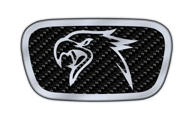 Carbon Fiber V2 Hawk Steering Wheel Center Badge