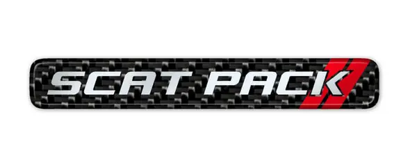 Simulated Carbon Fiber Scat Pack Dash Badge