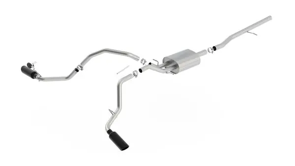 Borla 14-18 Chevrolet Silverado 1500 AT/MT 4DR SS S-Type Catback Exhaust Black Chrome Tip