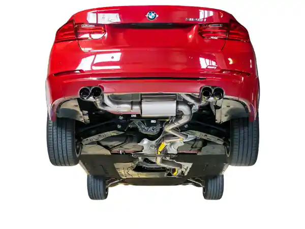 AWE Tuning BMW F3X N20/N26 328i/428i Touring Edition Exhaust Quad Outlet - 80mm Diamond Black Tips