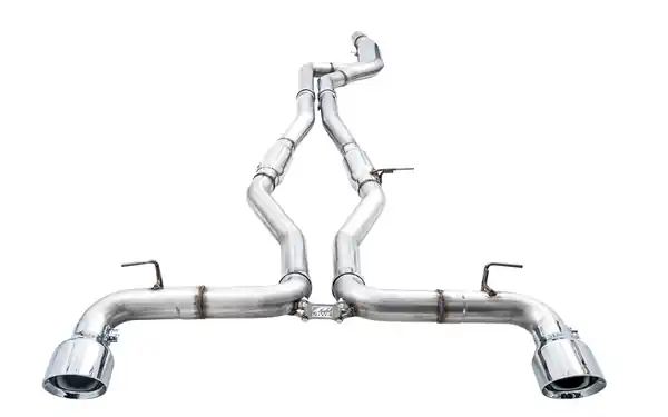 AWE 2020 Toyota Supra A90 Resonated Touring Edition Exhaust - 5in Chrome Silver Tips