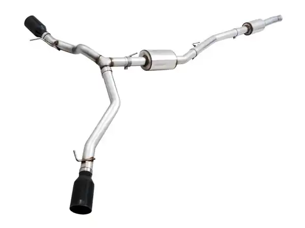 AWE Tuning 20-21 Jeep Gladiator JT 3.6L Tread Edition Cat-Back Dual Exhaust - Diamond Black Tip