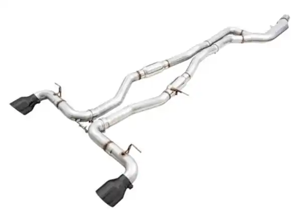 AWE 2020 Toyota Supra A90 Resonated Track Edition Exhaust - 5in Diamond Black Tips
