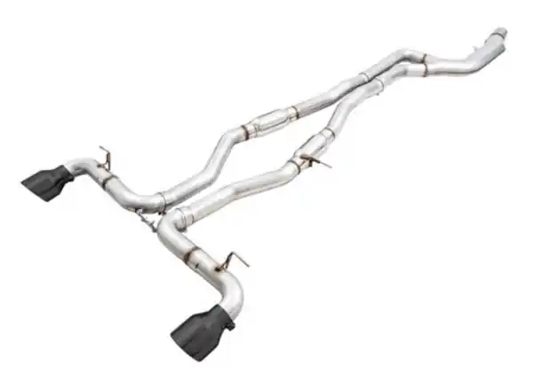 AWE 2020 Toyota Supra A90 Resonated Touring Edition Exhaust - 5in Diamond Black Tips