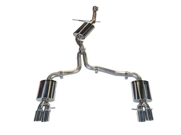 AWE Tuning Audi B8 A4 Touring Edition Exhaust - Quad Tip Polished Silver Tips - Does Not Fit Cabrio