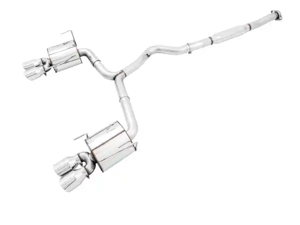 AWE Tuning Subaru STI VA / WRX GV / STI GV Sedan Touring Edition Exhaust - Chrome Silver Tip (102mm)