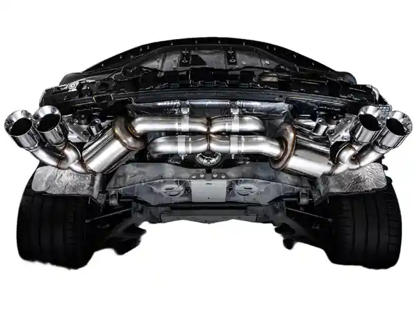 AWE Tuning 2020 Chevrolet Corvette (C8) Touring Edition Exhaust - Quad Chrome Silver Tips