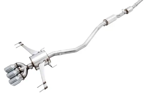 AWE Tuning 2017+ Honda Civic Type R Touring Edition Exhaust w/Front & Mid Pipes - Chrome Silver Tips