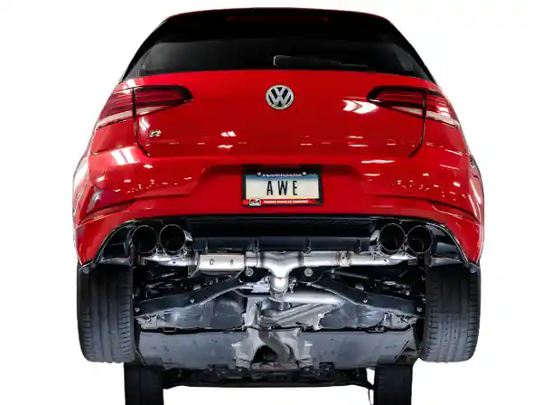 AWE Tuning 15-17 Volkswagen Golf R MK7 Track Edition Exhaust - Diamond Black Tips (102mm)