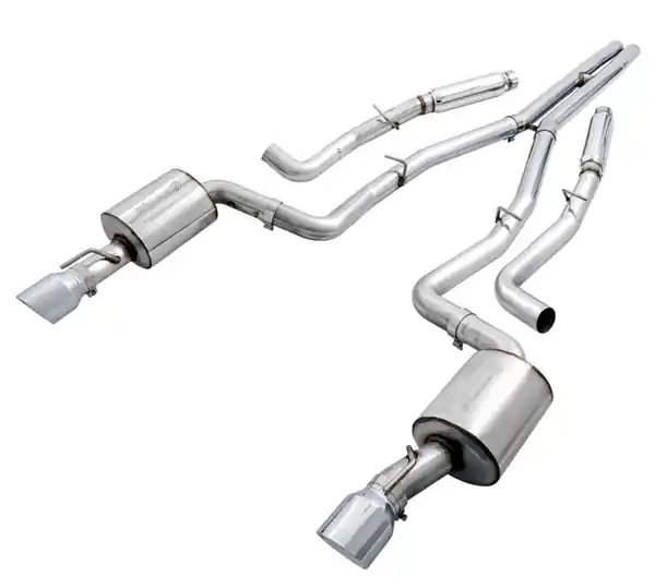 AWE Tuning 2015+ Dodge Charger 6.4L/6.2L SC Non-Resonated Touring Edition Exhaust - Silver Tips
