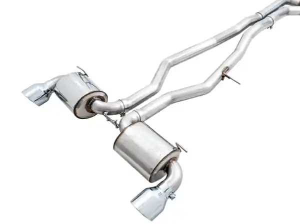 AWE 2020 Toyota Supra A90 Non-Resonated Touring Edition Exhaust - 5in Chrome Silver Tips