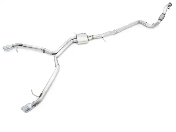 AWE Tuning Audi B9 A4 Track Edition Exhaust Dual Outlet - Diamond Black Tips (Includes DP)