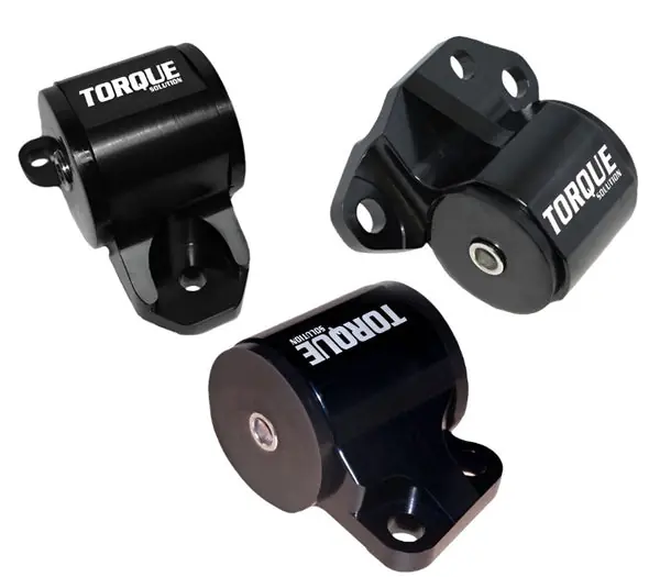 Torque Solution 3pc Billet Engine Mount Kit (2bolt): 92-95 Honda Civic/94-01 Integra/93-97 Del Sol