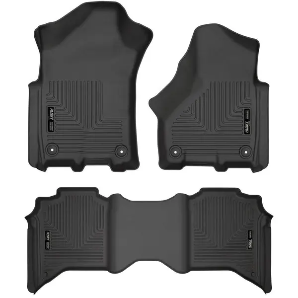 Husky Liners 19-21 Ram 2500/3500 Crew Cab Weatherbeater Black Front & 2nd Seat Floor Liners