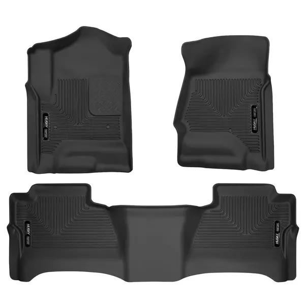 Husky Liners 14 Chevrolet Silverado/GMC Sierra WeatherBeater Black Front & 2nd Seat Floor Liners