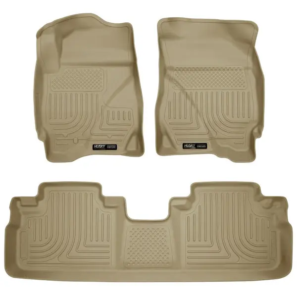 Husky Liners 09-12 Ford Escape/Mazda Tribute (Base/Hybrid) WeatherBeater Combo Tan Floor Liners