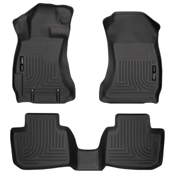 Husky Liners Subaru 12-14 Impreza/2015 WRX/STi WeatherBeater Combo Front&2nd Row Black Floor Liners