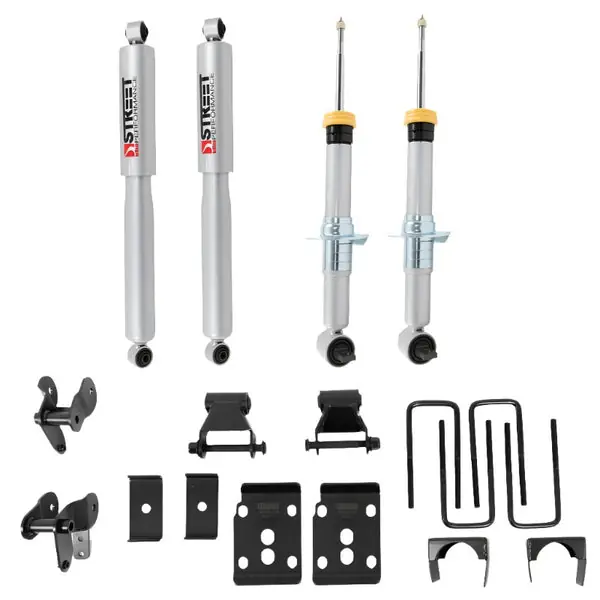 Belltech 2021+ Ford F-150 2WD 1-3.5in Front 4.5in Rear Complete Lower Kit with SP Shocks