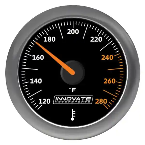 Innovate MTX Analog Oil/Water Temp Gauge Kit - Black Dial