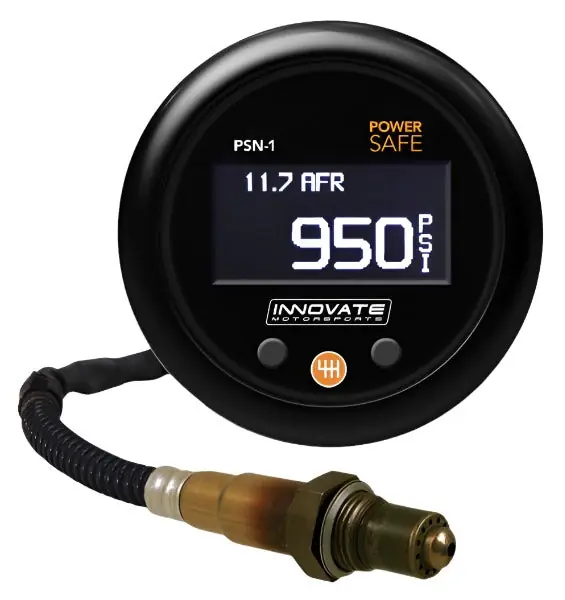 Innovate PSN-1 PowerSafe Nitrous Bottle Pressure / Wideband O2 Gauge Kit