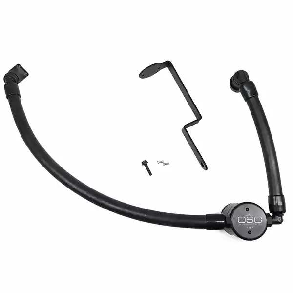 J&L 17-19 Ford Fusion Sport 2.7L Passenger Side Oil Separator 3.0 - Black Anodized