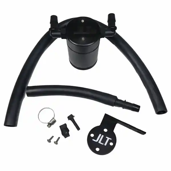 J&L 11-23 Dodge Charger SRT 6.4L Hemi Passenger Side Oil Separator 3.0 - Clear Anodized