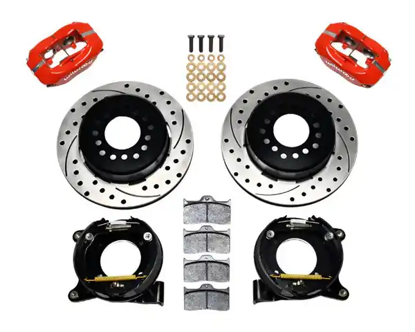 Wilwood Forged Dynalite P/S Park Brake Kit Drilled Red Chevy C-10 2.42 Offset 5-lug