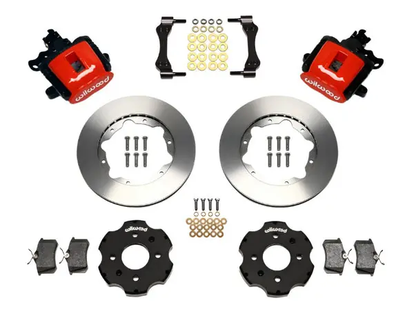 Wilwood Combination Parking Brake Rear Kit 11.00in Red Civic / Integra Disc 2.39 Hub Offset
