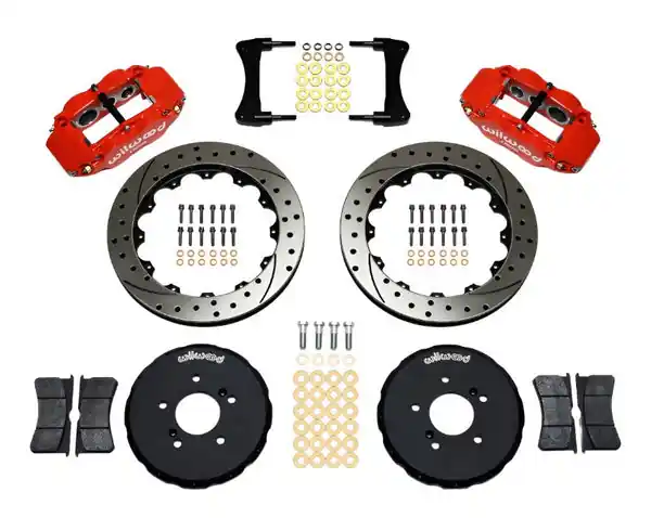Wilwood Narrow Superlite 6R Front Hat Kit 12.88in Drill Red Honda S2000