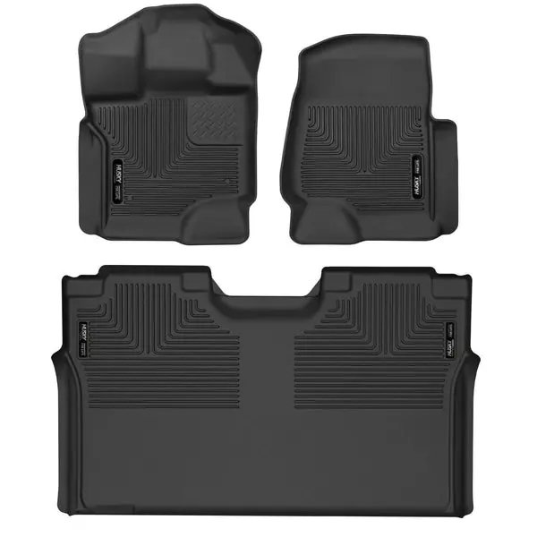 Husky Liners 15-23 Ford F-150 SuperCrew Weatherbeater Black Front & 2nd Seat Floor Liners