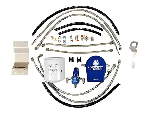 Sinister Diesel 99-03 Ford 7.3L (w/ Integrated Fuel Filter) Regulated Fuel Return Kit