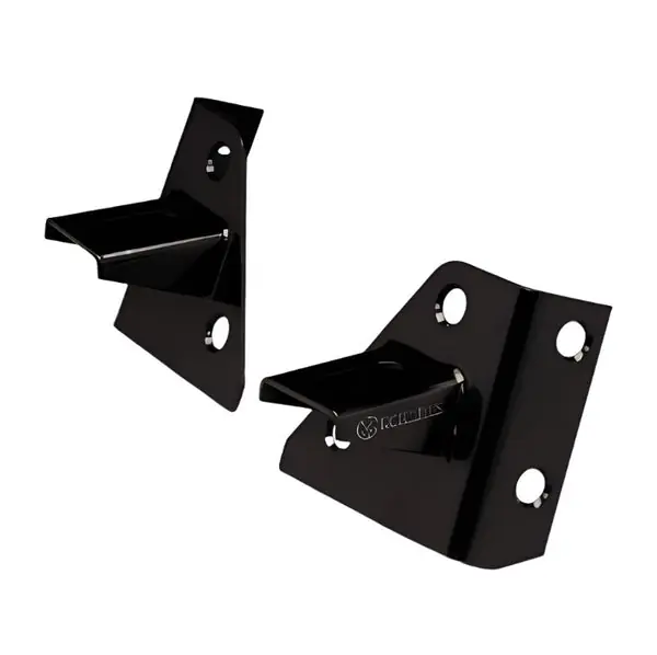 KC HiLiTES 86-95 Jeep YJ Windshield Hinge Light Mount Bracket Set (Pair) - Black