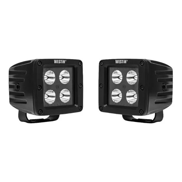 Westin LED Auxiliary Light 3.2in x 3.0in Spot w/5W Cree - Black