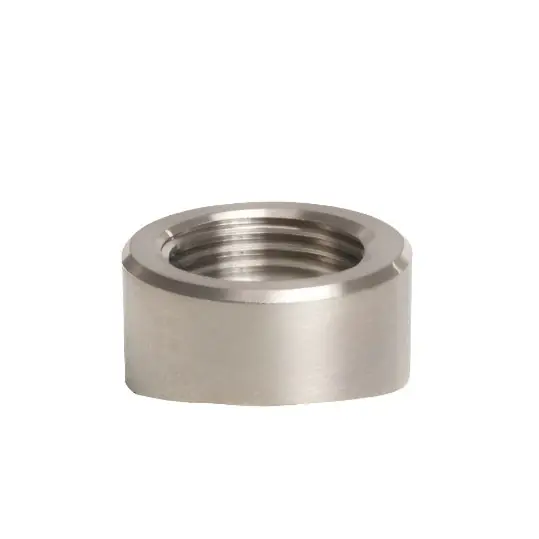 Ticon Industries Titanium O2 Sensor Bung 2.75in to 5in Tubing (M18x1.5) - Coped End