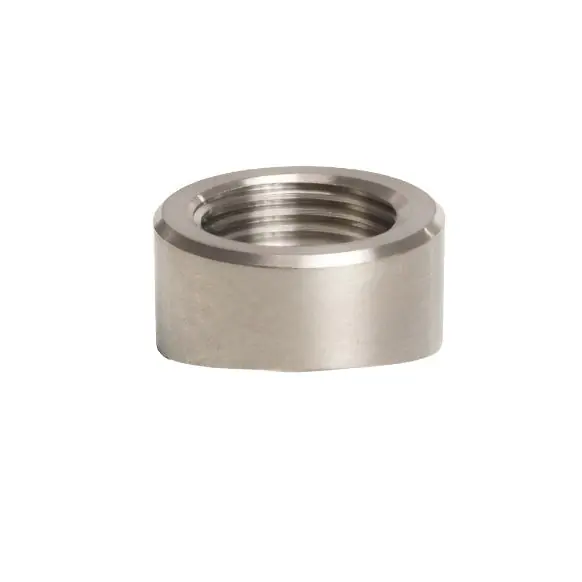 Ticon Industries Titanium O2 Sensor Bung 1.75in to 2.5in Tubing (M18x1.5) - Coped End