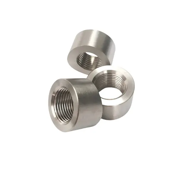 Ticon Industries 3/8in NPT Titanium Sensor Bung 1.5in to 5in Tubing - Coped End