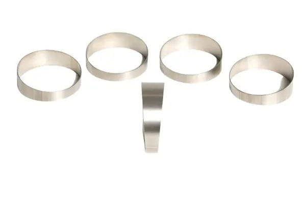 Ticon Industries 3.50in 45 Degree 1.65D/5.775in CLR Loose Radius 1mm Wall Titanium Pie Cuts - 5pk