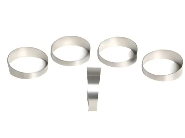 Ticon Industries 3.5in 45 Degree 1D CLR 1mm/.039in Wall Titanium Pie Cuts - 5pk