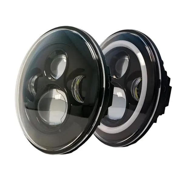 DV8 Offroad 07-18 Jeep Wrangler JK LED Projector Headlights w/ Angel Eyes
