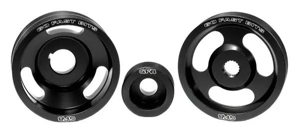 GFB 04-10 WRX/STI 3 Piece Under-Drive Pulley Kit w/ Belts (Crank Alternator & Power Steering)