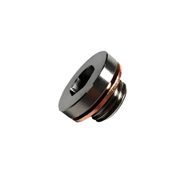 Stainless Bros M12x1.25 O2 Motorcycle Sensor Bung Plug w/ Copper Washer