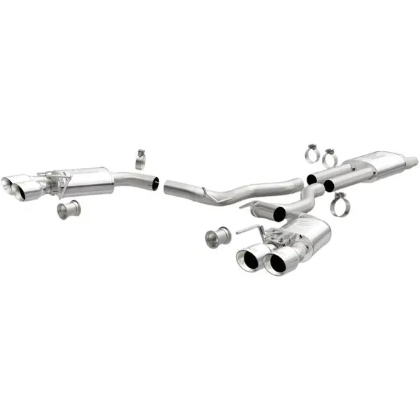 MagnaFlow SYS Cat-Back 2018-2023 Ford Mustang GT 5.0L Street Dual Exit Polished 4in Tips