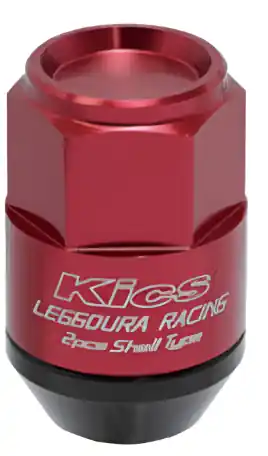Project Kics Leggdura Racing Shell Type Lug Nut 35mm Closed-End Look 16 Pcs + 4 Locks 12X1.5 Red