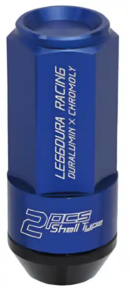 Project Kics Leggdura Racing Shell Type Lug Nut 53mm Closed-End Look 16 Pcs + 4 Locks 12X1.25 Blue