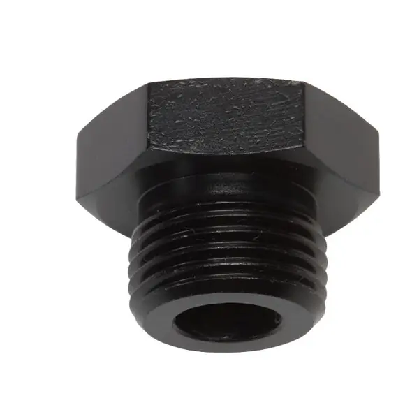 Russell Performance -8 AN Straight Thread Plug (Black)