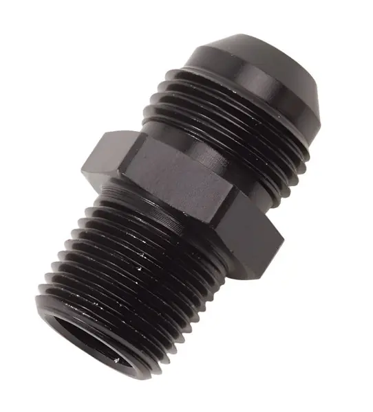 Russell Performance -6 AN to 1/4in NPT Straight Flare to Pipe (Black)